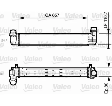 Intercooler, compresor 818870 VALEO