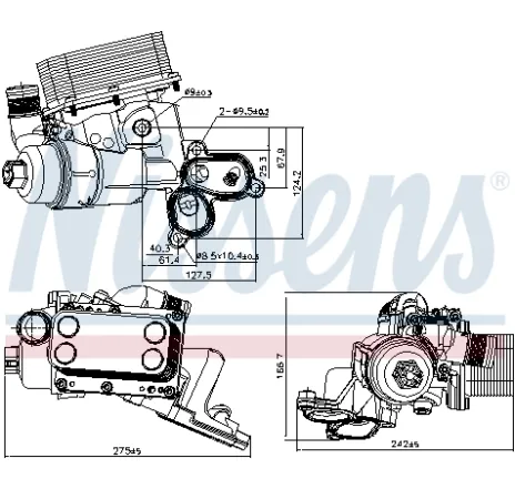 Radiator ulei, ulei motor 90924 NISSENS