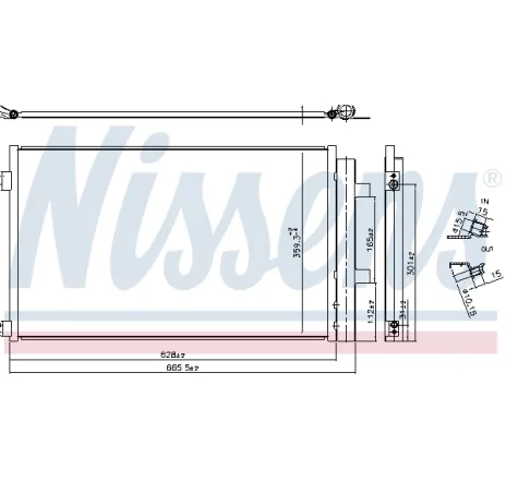 Condensator, climatizare 941284 NISSENS