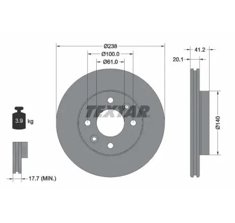 Disc frana 92036203 TEXTAR