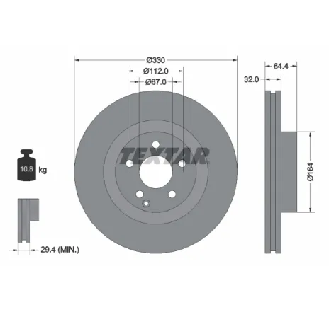Disc frana 92119903 TEXTAR