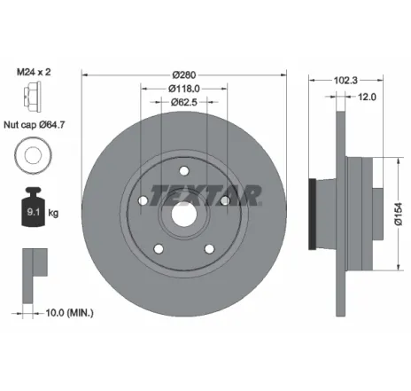 Disc frana 92153703 TEXTAR
