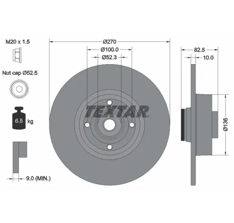 Disc frana 92154503 TEXTAR
