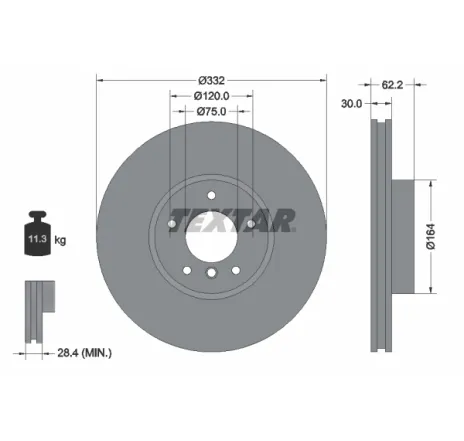 Disc frana 92160803 TEXTAR