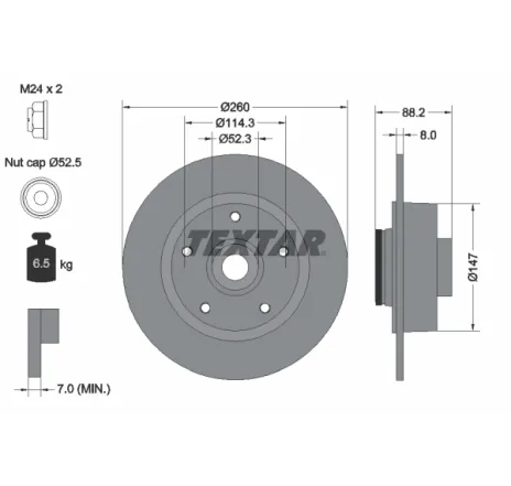 Disc frana 92195903 TEXTAR