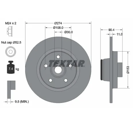 Disc frana 92196203 TEXTAR