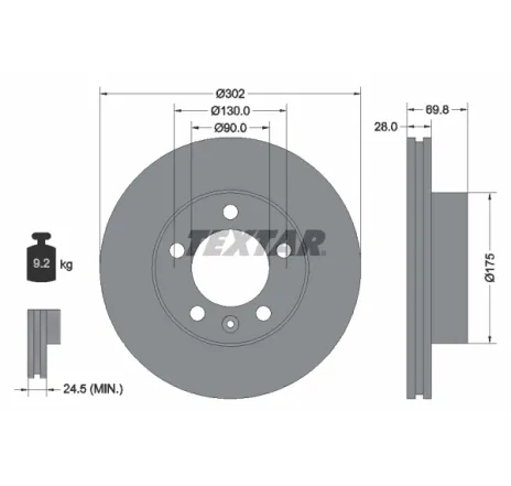 Disc frana 92228603 TEXTAR