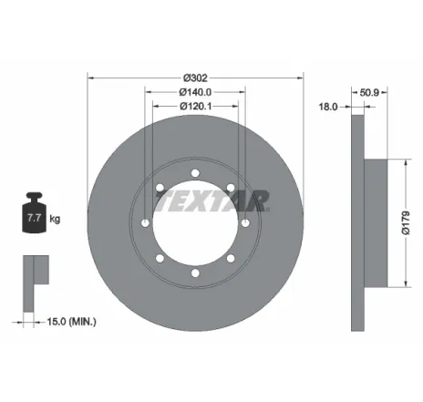 Disc frana 92230803 TEXTAR