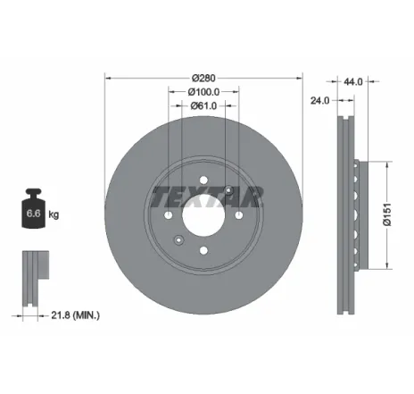 Disc frana 92254603 TEXTAR