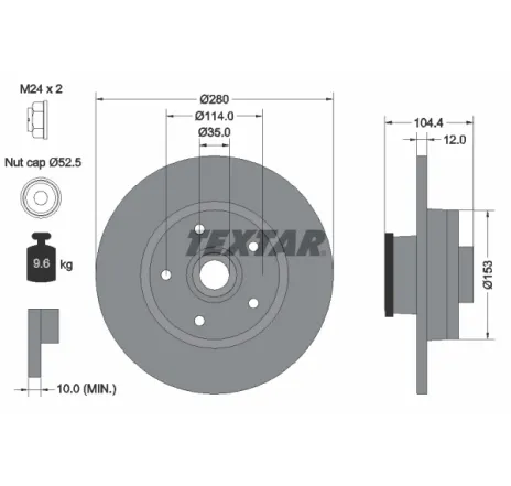 Disc frana 92268903 TEXTAR