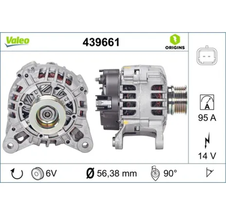 Generator / Alternator 439661 VALEO