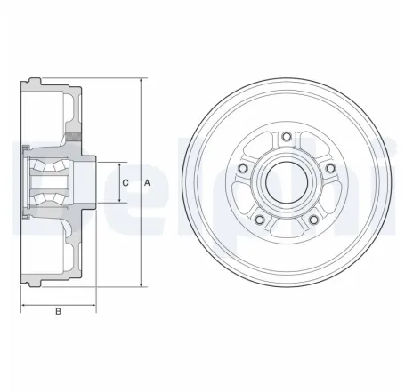 Tambur frana BFR611 DELPHI