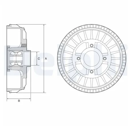 Tambur frana BFR621 DELPHI