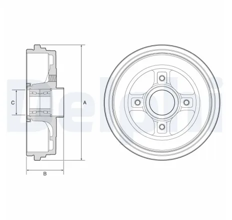 Tambur frana BFR626 DELPHI