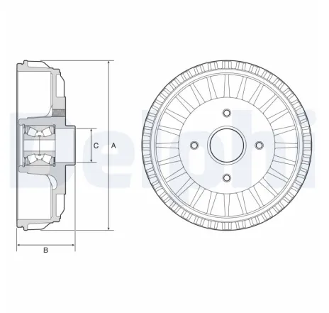 Tambur frana BFR768 DELPHI