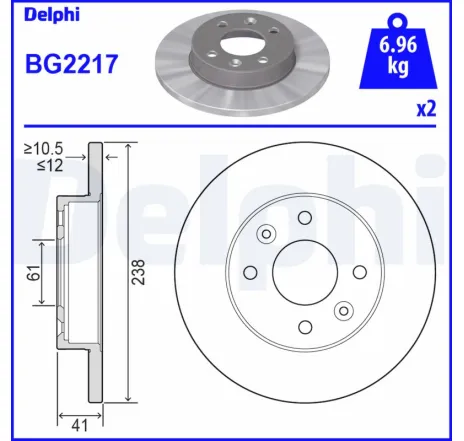 Disc frana BG2217 DELPHI