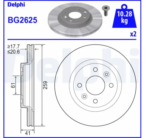 Disc frana BG2625 DELPHI