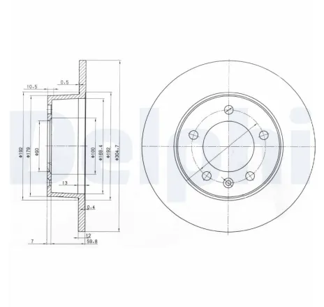 Disc frana BG3681 DELPHI