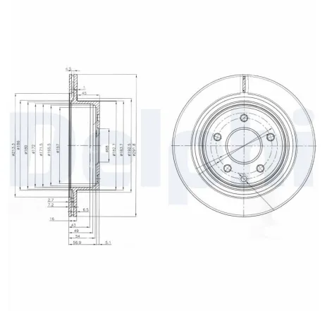 Disc frana BG3765C DELPHI