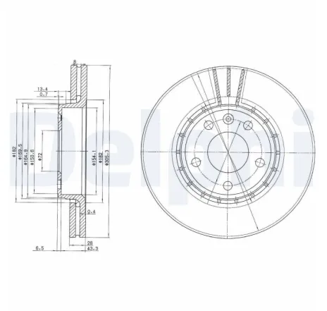 Disc frana BG3768 DELPHI