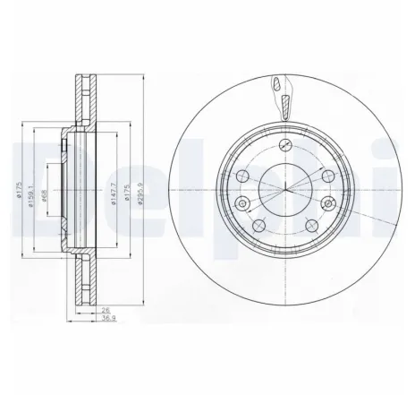 Disc frana BG4264 DELPHI