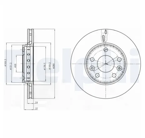 Disc frana BG4265C DELPHI