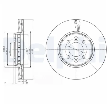 Disc frana BG4536C DELPHI