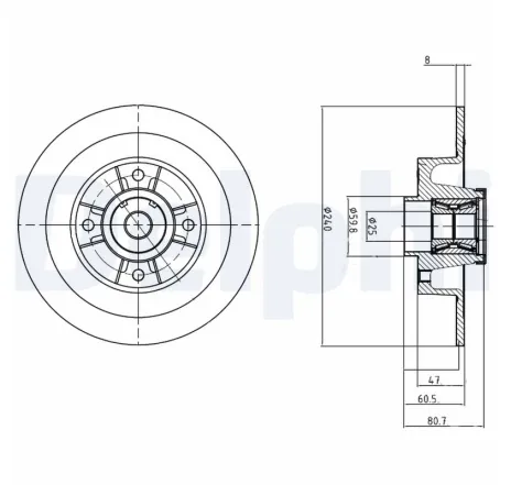 Disc frana BG9028RS DELPHI