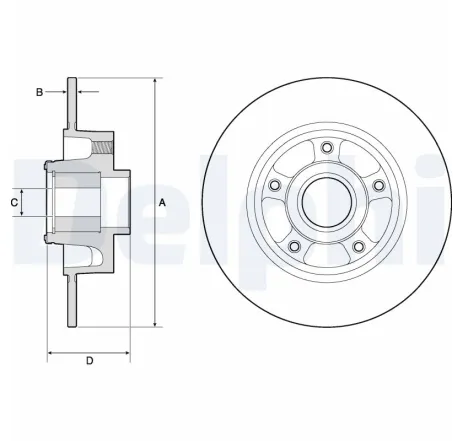 Disc frana BG9137RS DELPHI