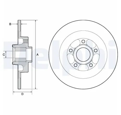 Disc frana BG9138RS DELPHI