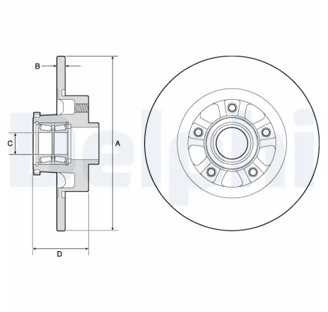Disc frana BG9190RSC DELPHI