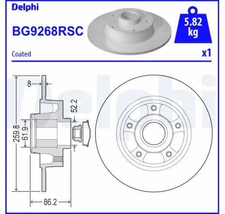 Disc frana BG9268RSC DELPHI