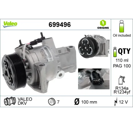 Compresor, climatizare 699496 VALEO