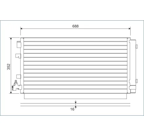 Condensator, climatizare 814094 VALEO