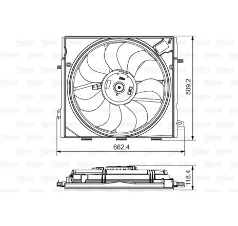 Ventilator, radiator 696873 VALEO