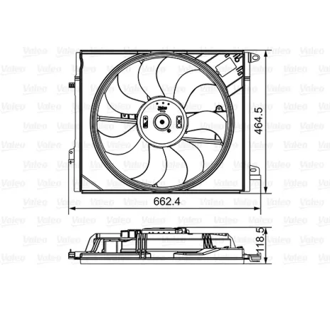 Ventilator, radiator 696881 VALEO