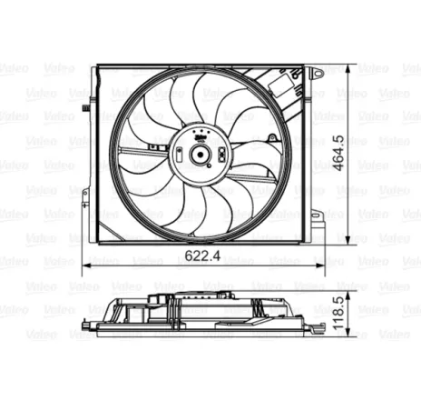 Ventilator, radiator 696882 VALEO