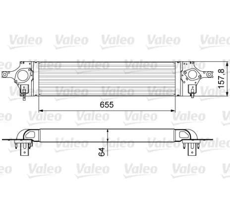 Intercooler, compresor 818358 VALEO