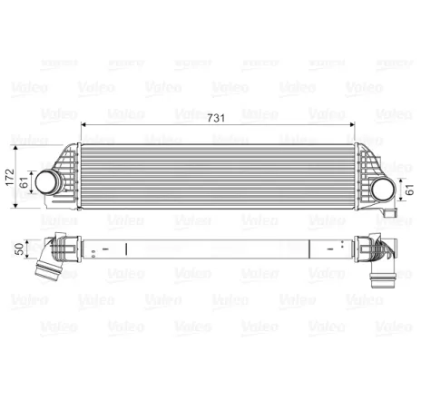 Intercooler, compresor 818561 VALEO