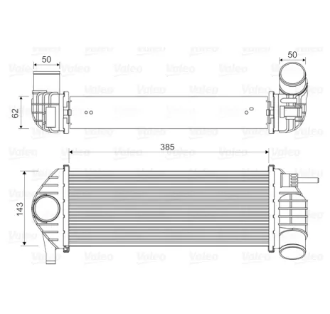 Intercooler, compresor 818584 VALEO