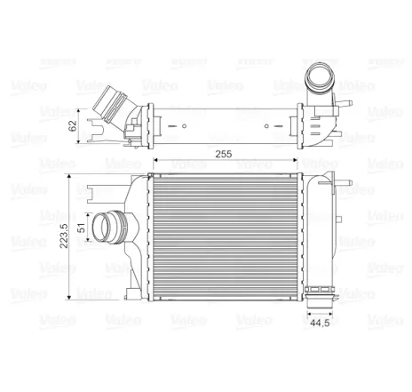 Intercooler, compresor 818609 VALEO