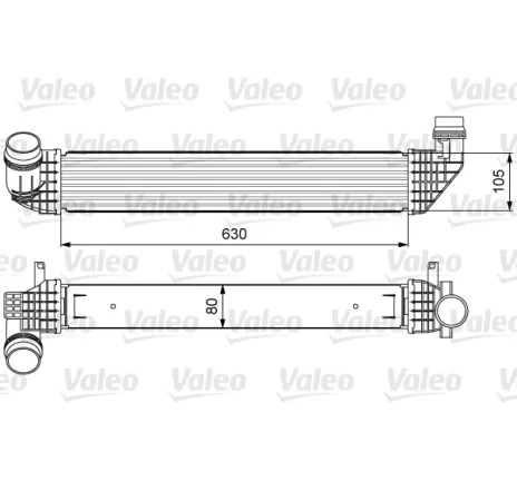 Intercooler, compresor 818636 VALEO