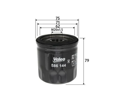 Filtru ulei 586144 VALEO
