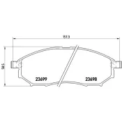 set placute frana,frana disc P 56 058 BREMBO