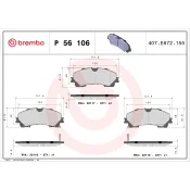 set placute frana,frana disc P 56 106 BREMBO