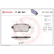 set placute frana,frana disc P 68 041 BREMBO