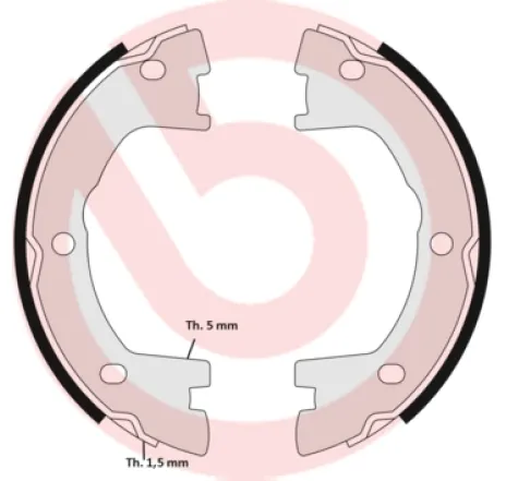 Set saboti frana, frana de mana S A6 506 BREMBO