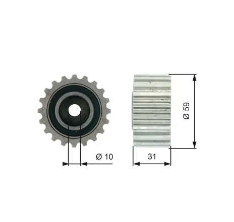 Rola ghidare/conducere, curea distributie T41236 GATES