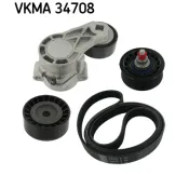 Set curea transmisie cu caneluri VKMA 34708 SKF
