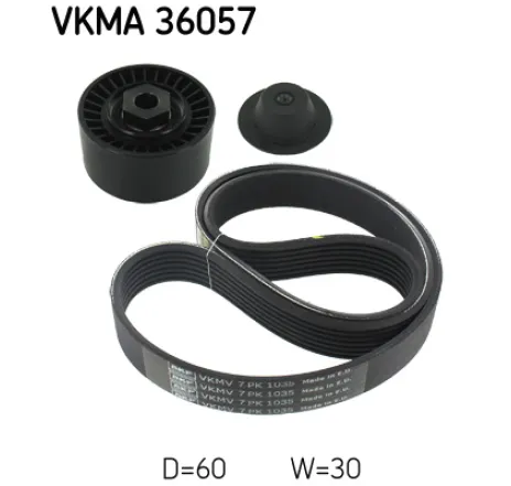 Set curea transmisie cu caneluri VKMA 36057 SKF